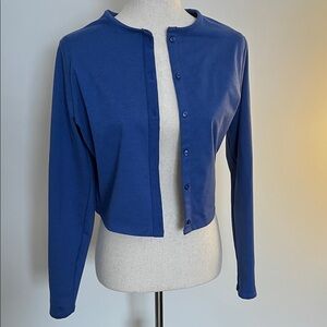 Blue Button-Up Cardigan